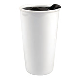 12 oz. Eco Traveler - Double Ceramic Travel Mug - w/Black Lid